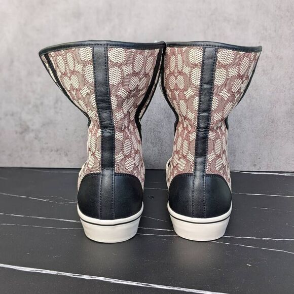 Coach Citysole Foldover High Top Platform Sneaker In Signature Jacquard - Picture 8 of 10